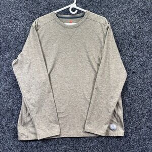 Rugged Elements Men XL Long Sleeve Crew Neck Shirt Heathered Tan Durable Utility